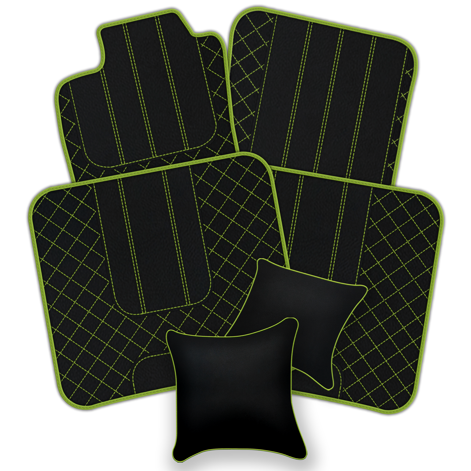 Alfombrillas para coche para Bentley Flying Spur (2019-2023) con cuero Alcantara naranja - AutoWin