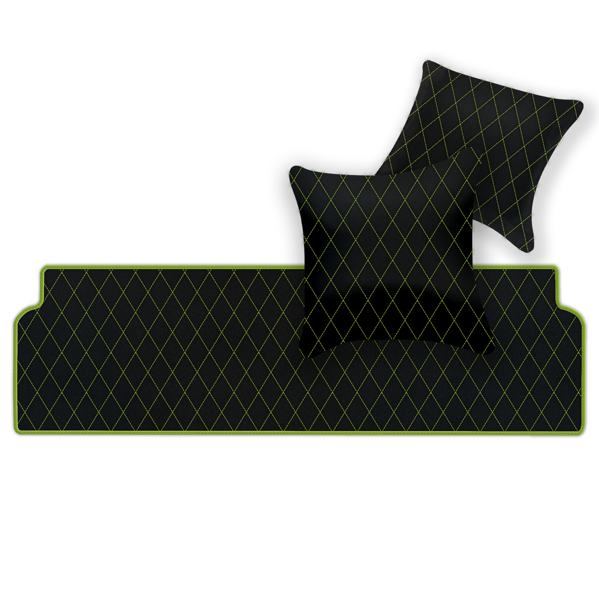 Premium Black Leather Floor Mats for Ferrari F8 Tributo (2019-2023)