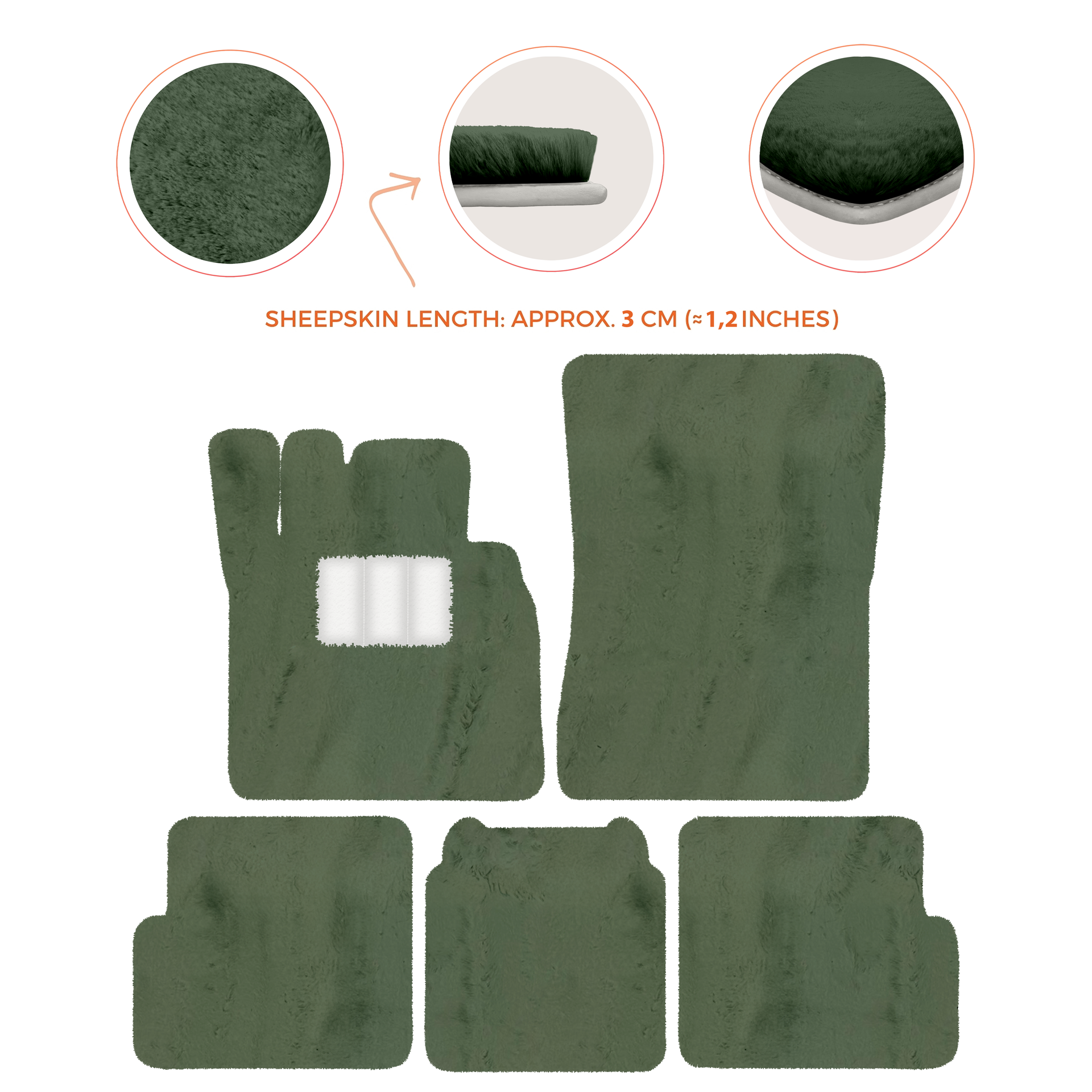 Premium Sheepskin Floor Mats for Ferrari 296 GTS (2022-2025)