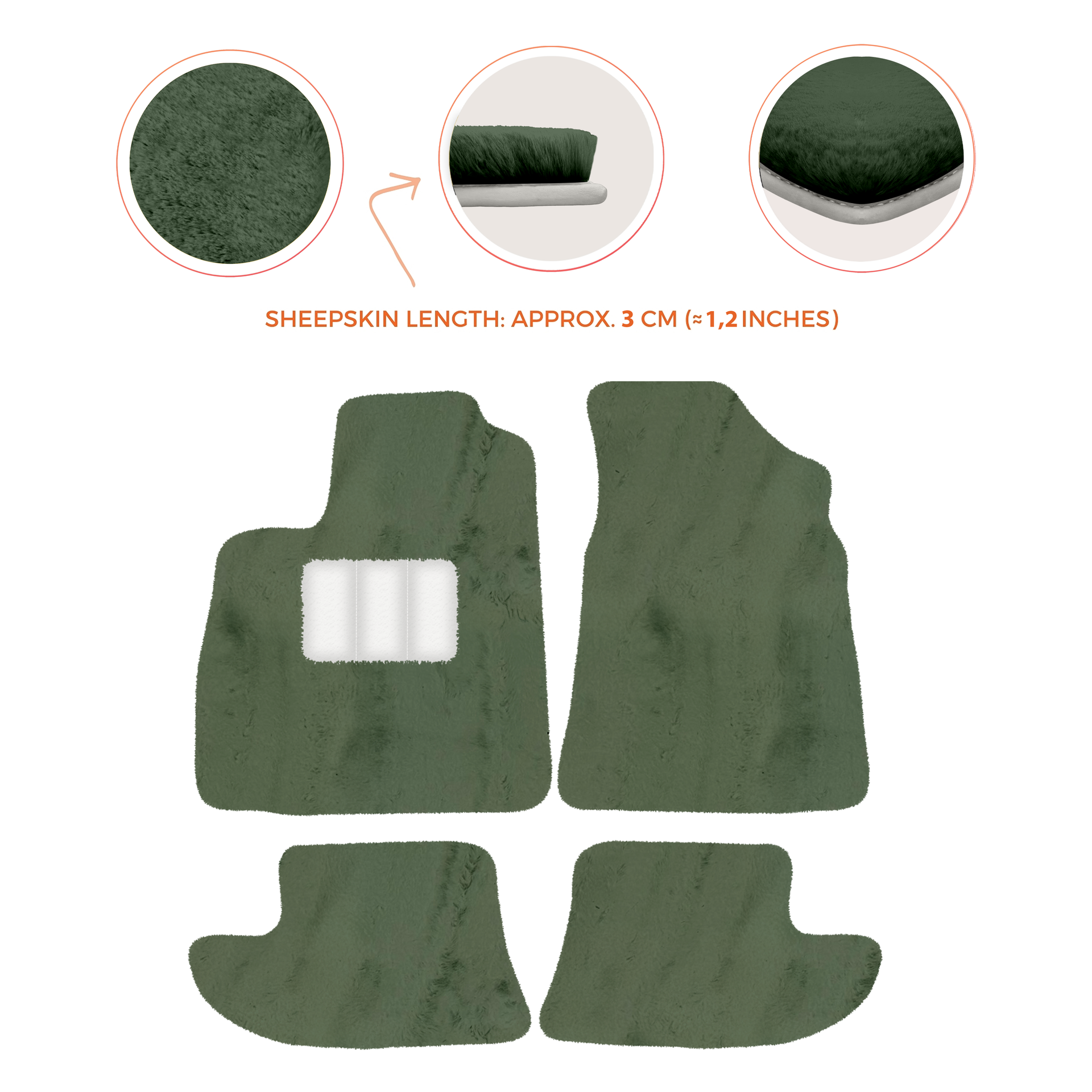 Premium Sheepskin Floor Mats for Bentley Continental GTC (2006–2011)