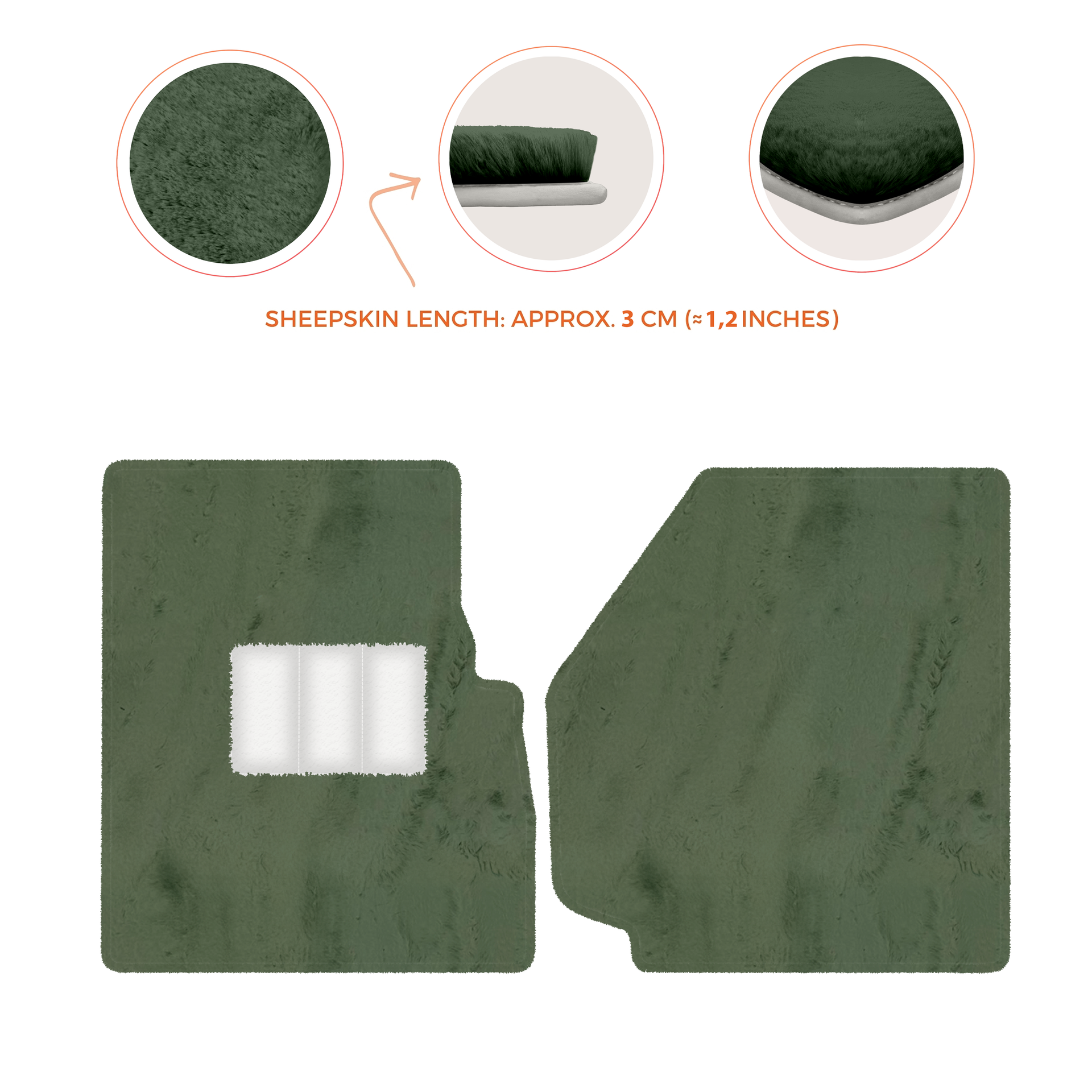 Premium Sheepskin Floor Mats for Land Rover Discovery (2004-2009)