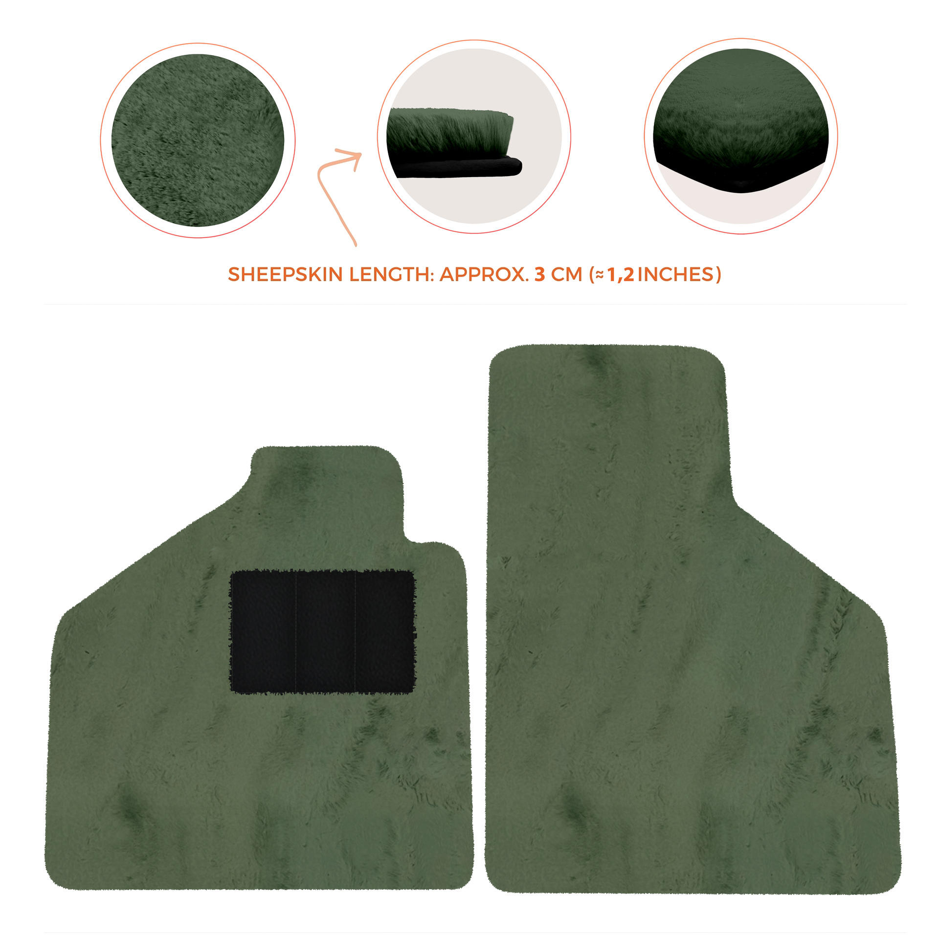 Premium Sheepskin Floor Mats for Lamborghini Aventador (2012-2022)