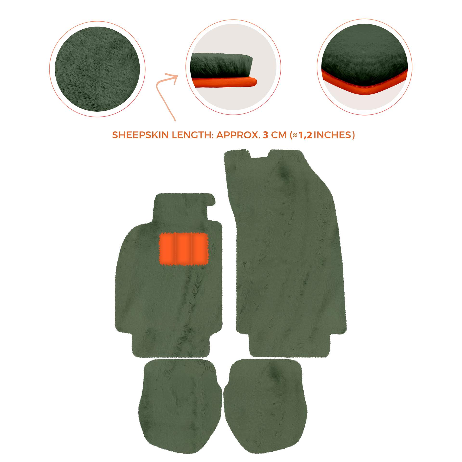 Light Blue Floor Mats for Porsche 964 (1989-1994) with Leather - AutoWin