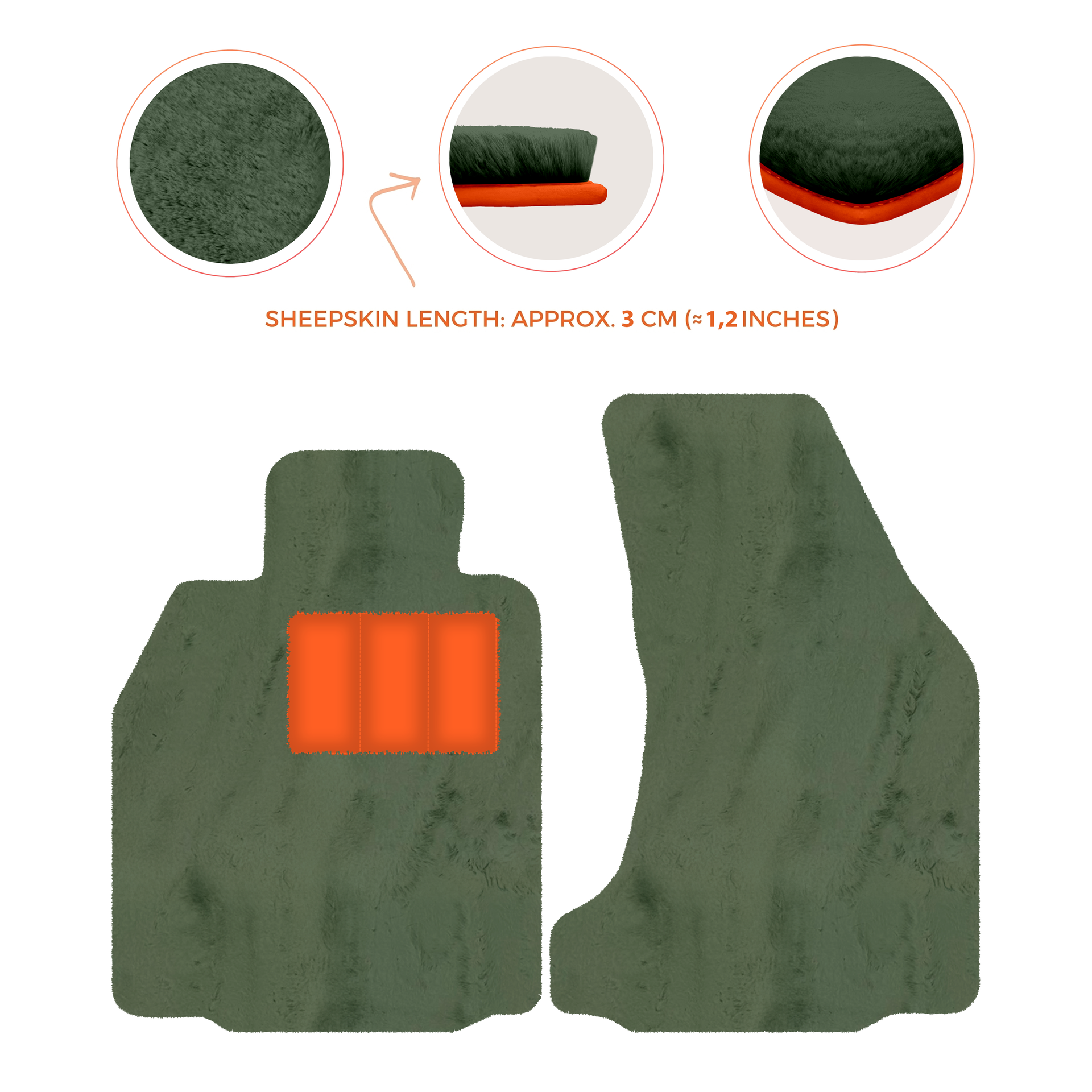 Premium Sheepskin Floor Mats for Porsche 718 Boxster (2016-2023)