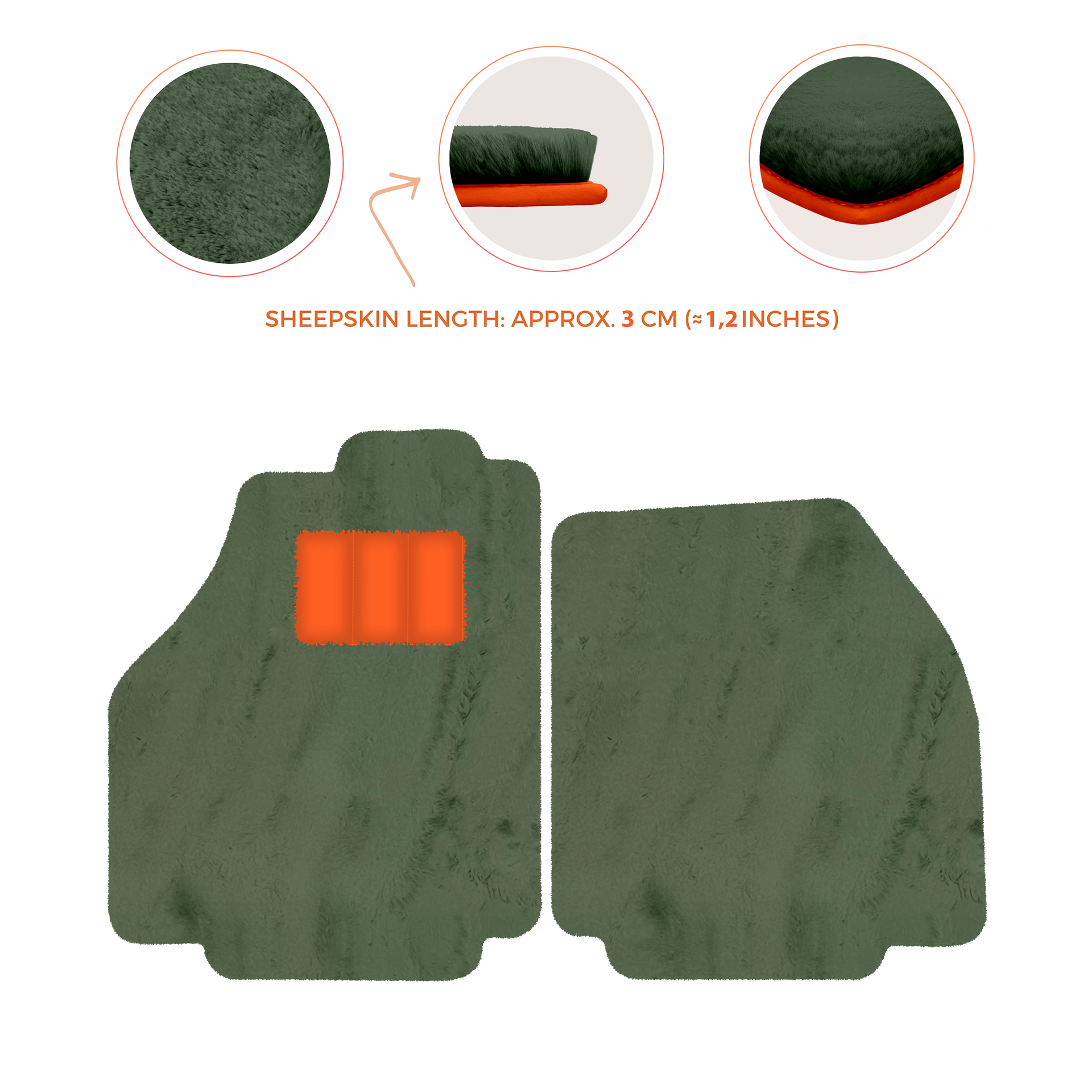 Premium Sheepskin Floor Mats for Ferrari 488 Spider (2016-2022)