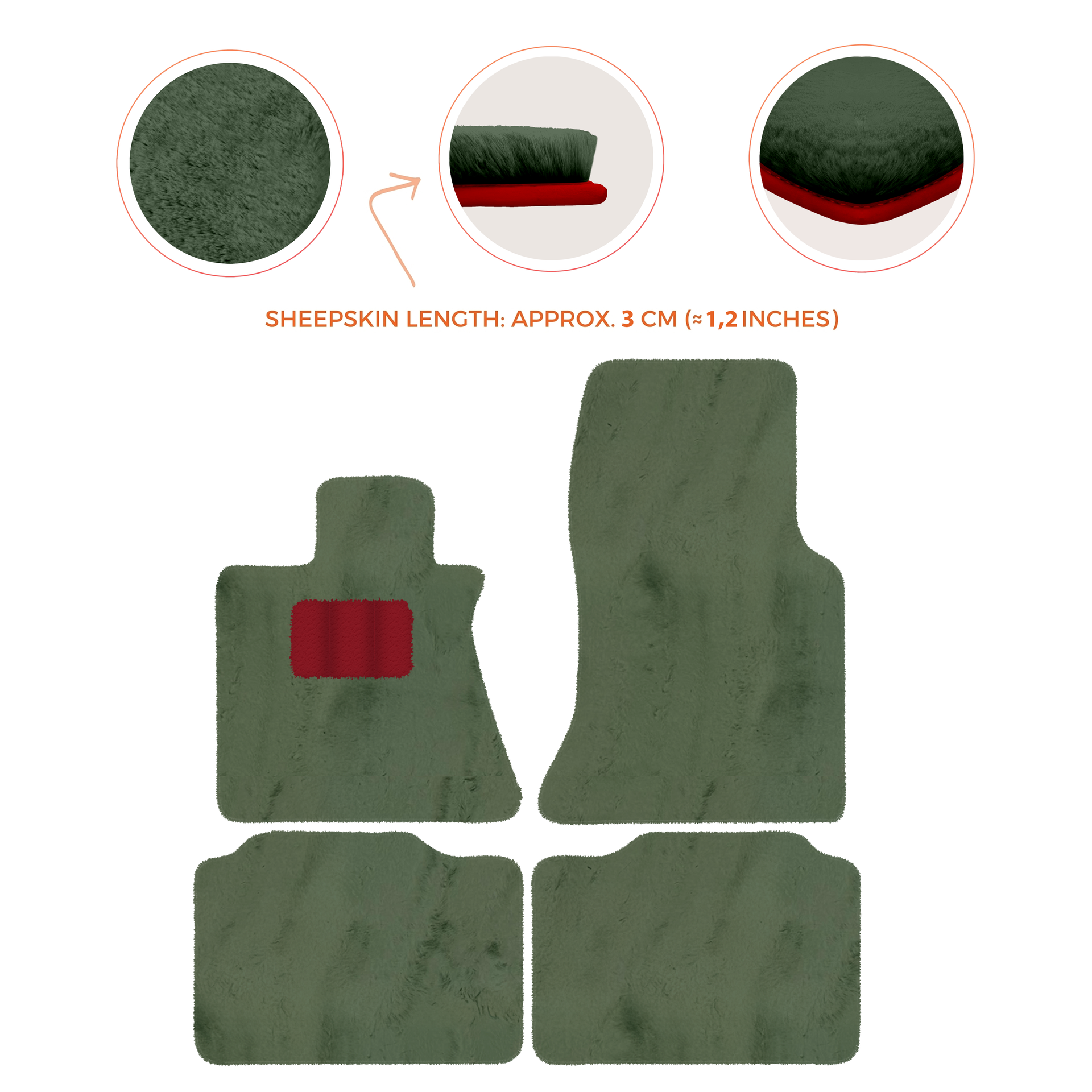 Premium Sheepskin Floor Mats for Rolls-Royce Phantom Sedan (2003-2016)