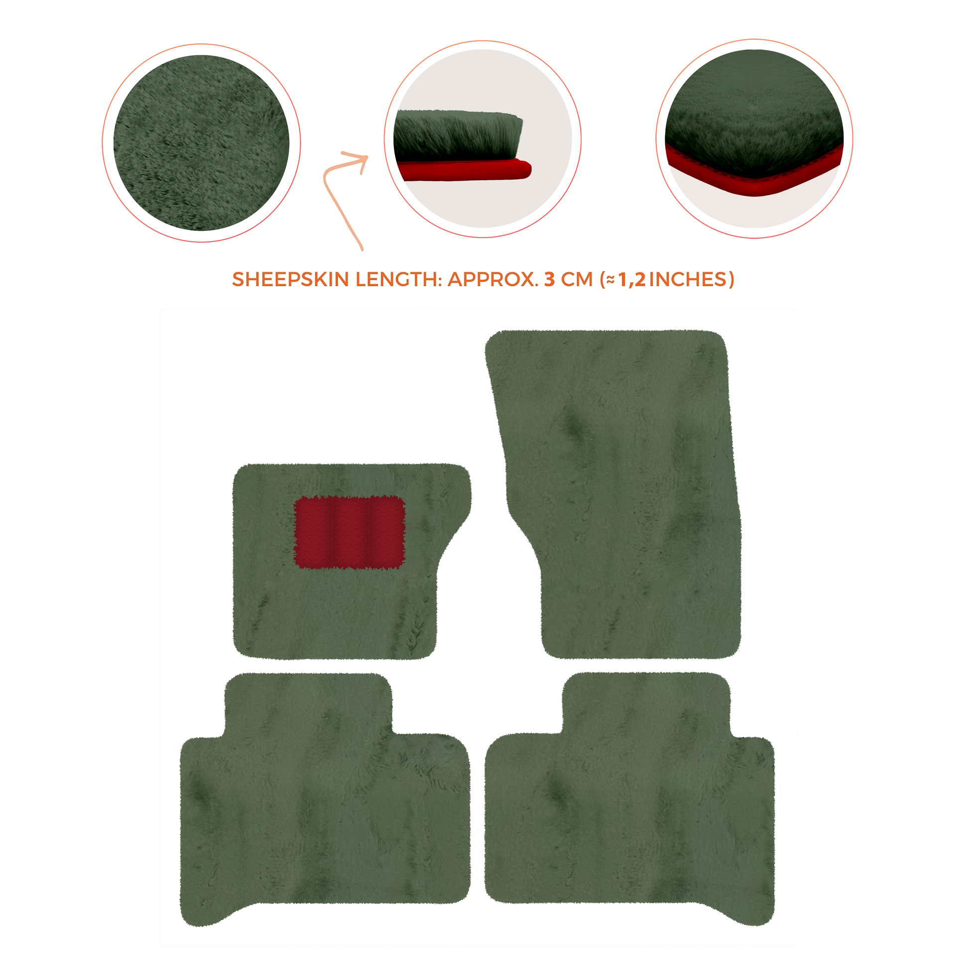 Luxury Sheepskin Floor Mats for Range Rover Velar (2017-2024)