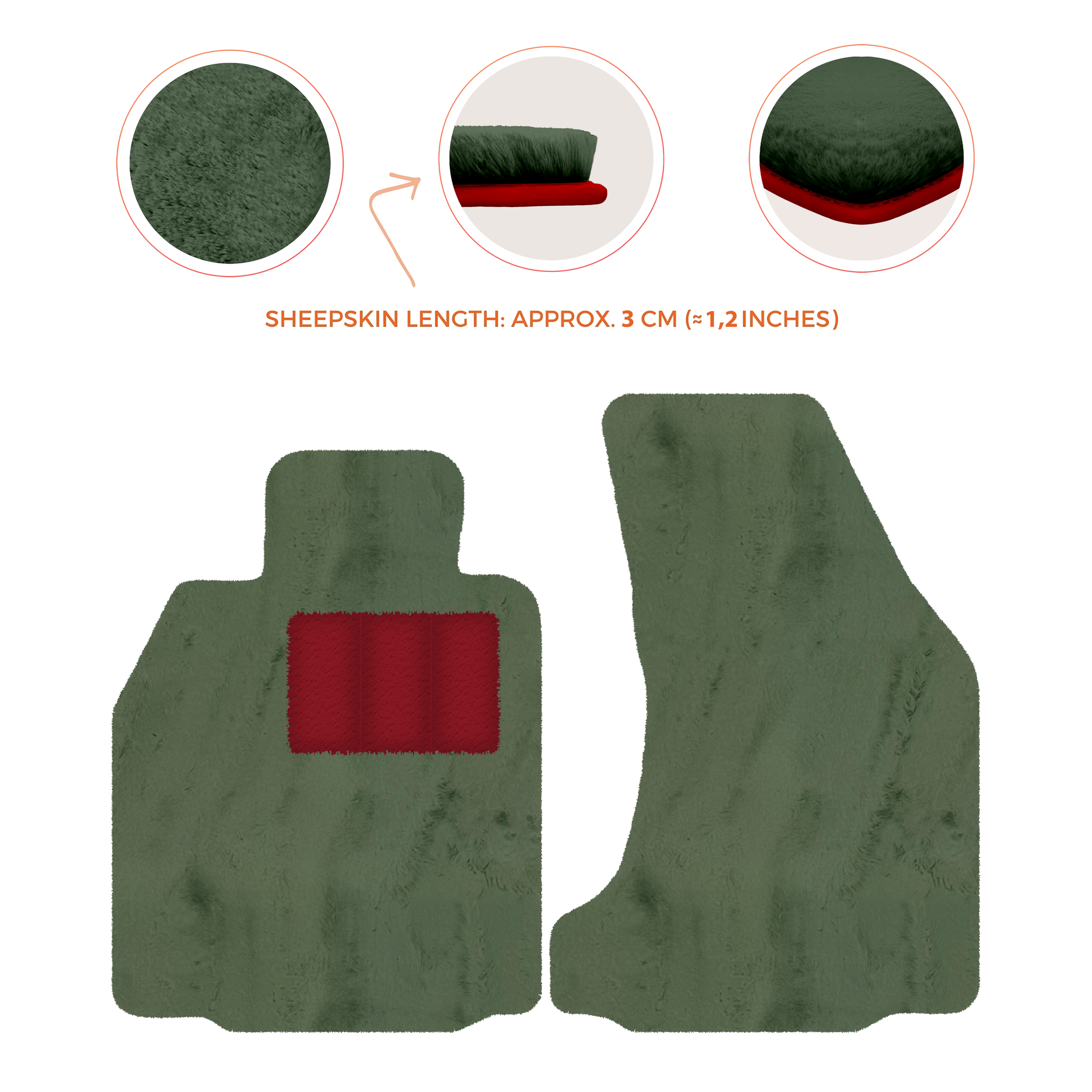 Premium Sheepskin Floor Mats for Porsche 718 Boxster (2016-2023)