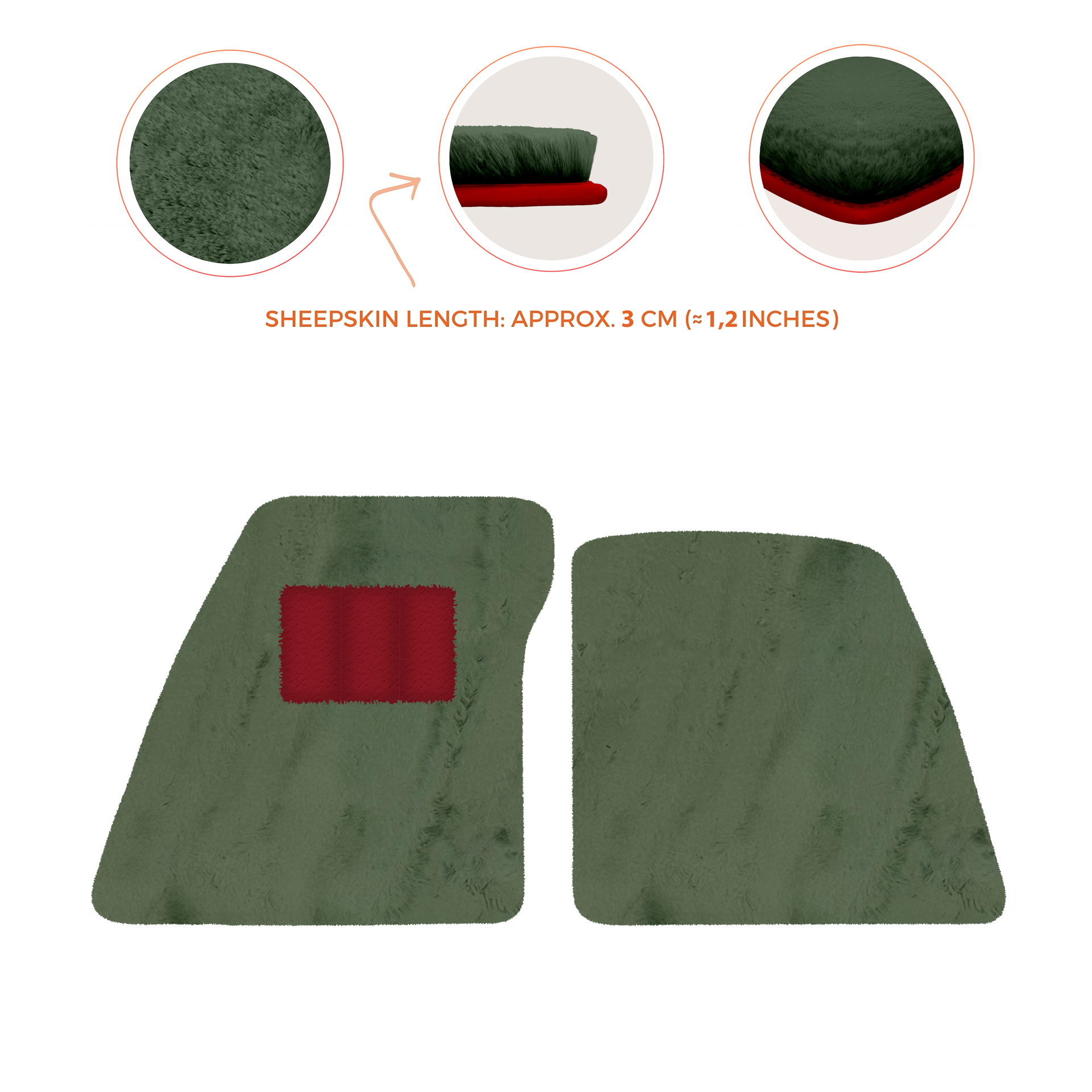Premium Sheepskin Floor Mats for Ferrari 296 GTS (2022-2025)