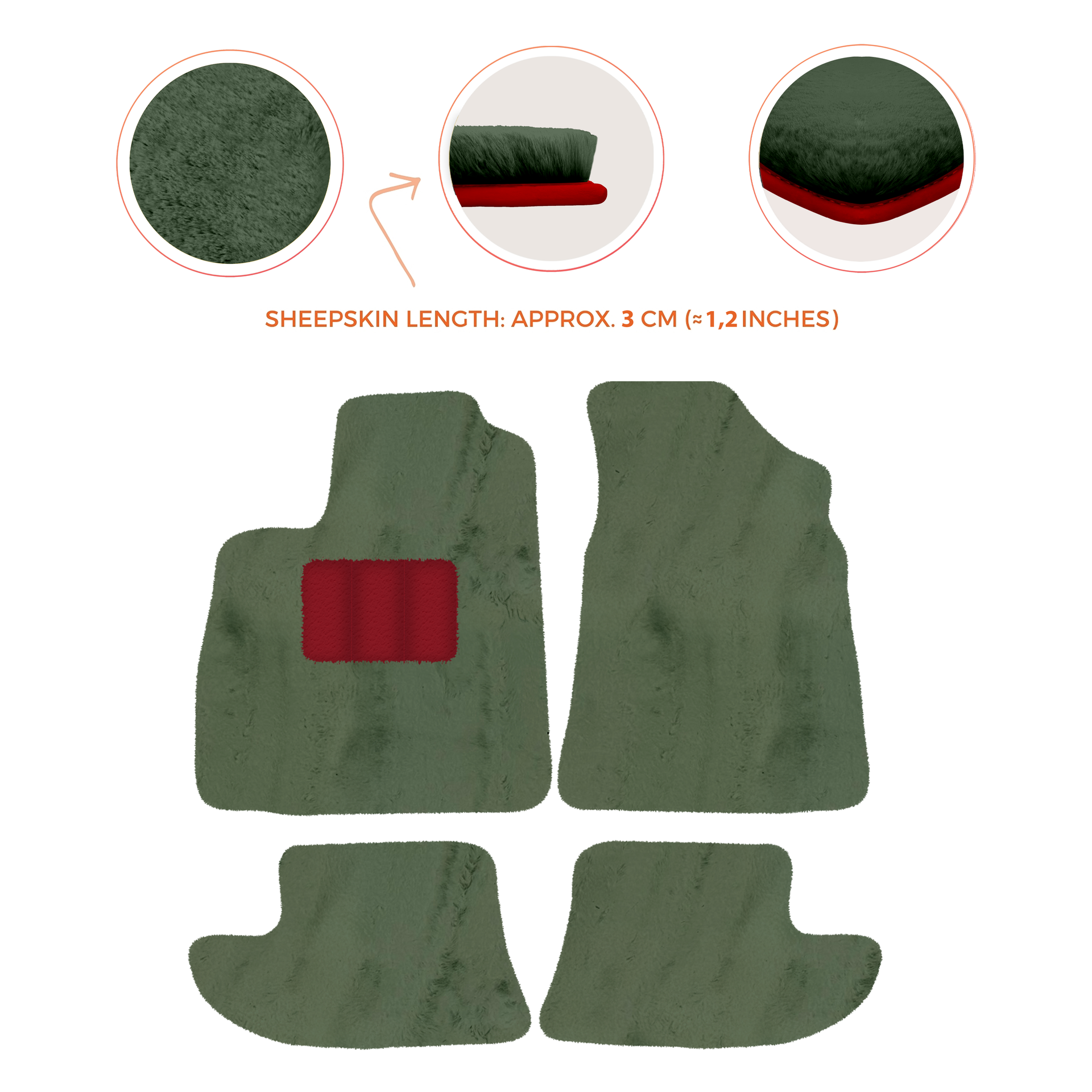 Premium Sheepskin Floor Mats for Bentley Continental GTC (2006–2011)