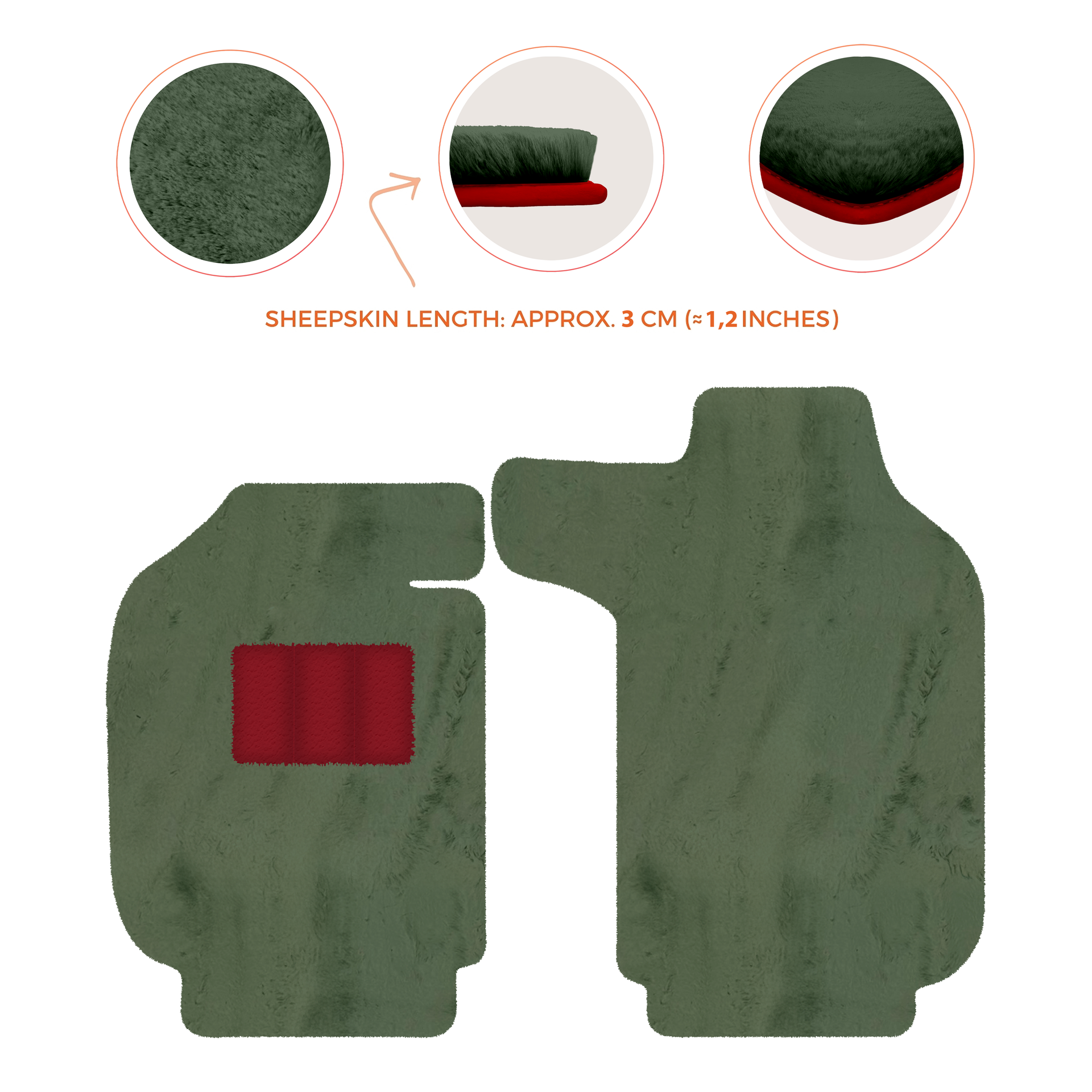 Luxury Sheepskin Floor Mats for Porsche 911 - 992 (2019-2026)