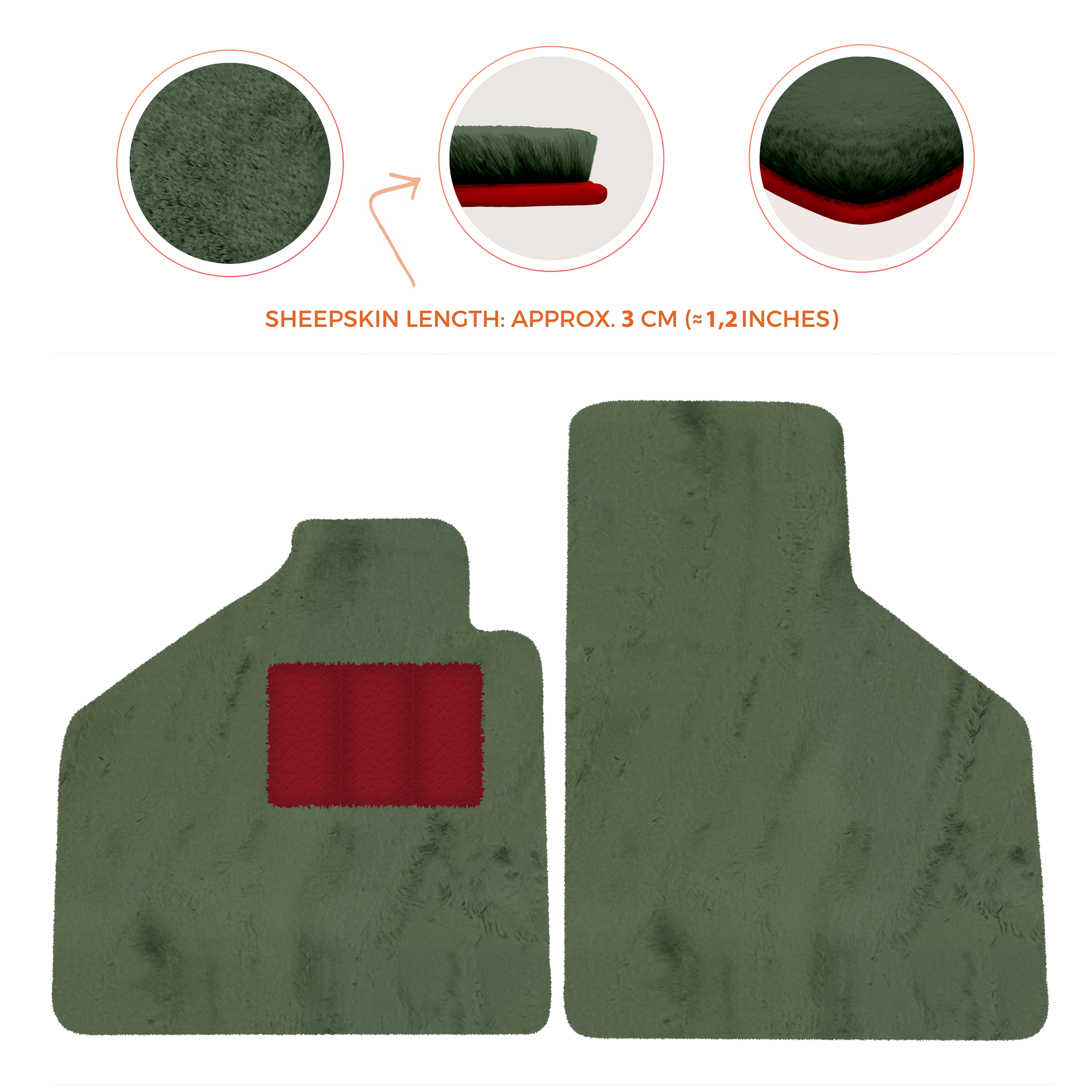 Premium Sheepskin Floor Mats for Lamborghini Aventador (2012-2022)