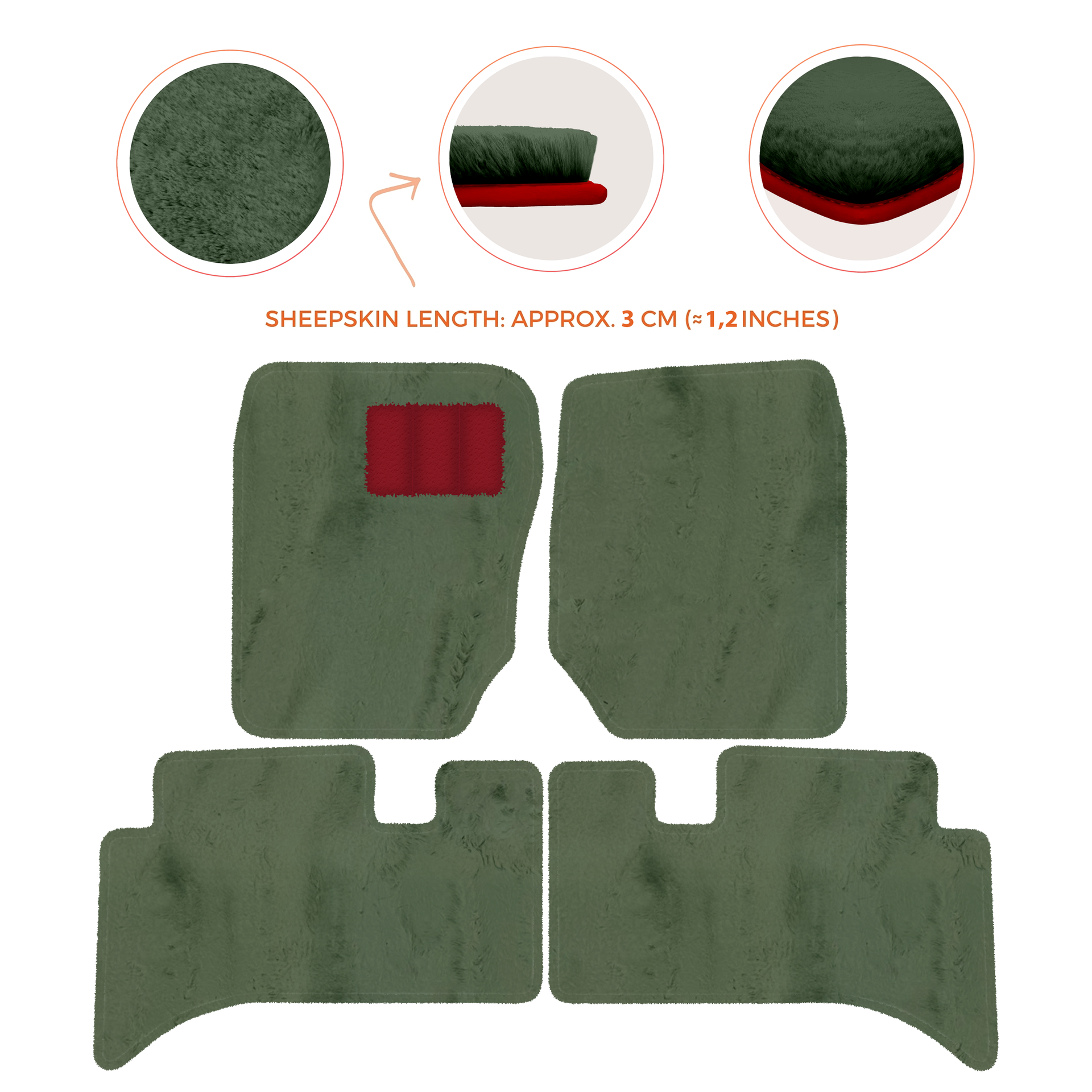 Premium Sheepskin Floor Mats for Range Rover Sport L460 (2022-2024)