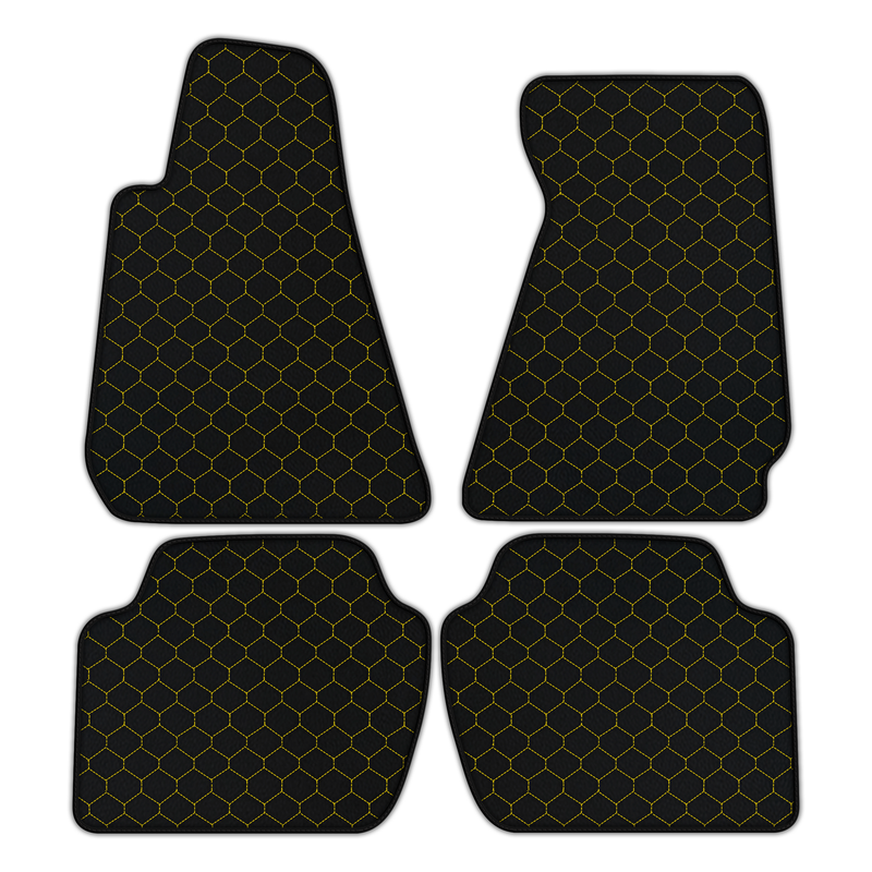 Customizable Leather Floor Mats with Hex Pattern for Aston Martin Rapide E (2020) Electric Sedan