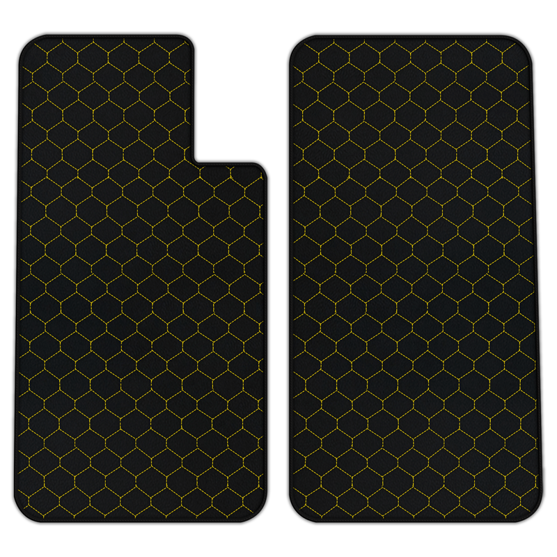 Customizable Leather Floor Mats with Hex Pattern for Porsche 550 (1953–1956)