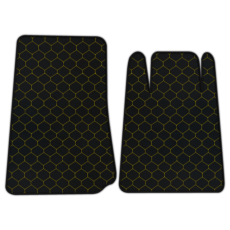 Customizable Leather Floor Mats with Hex Pattern for Lamborghini Espada (1968-1978)
