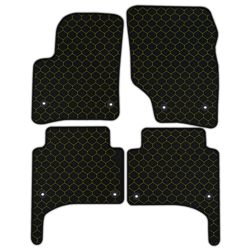 Tapis de voiture en cuir personnalisables avec motif hexagonal pour Porsche Cayenne (2003-2010)