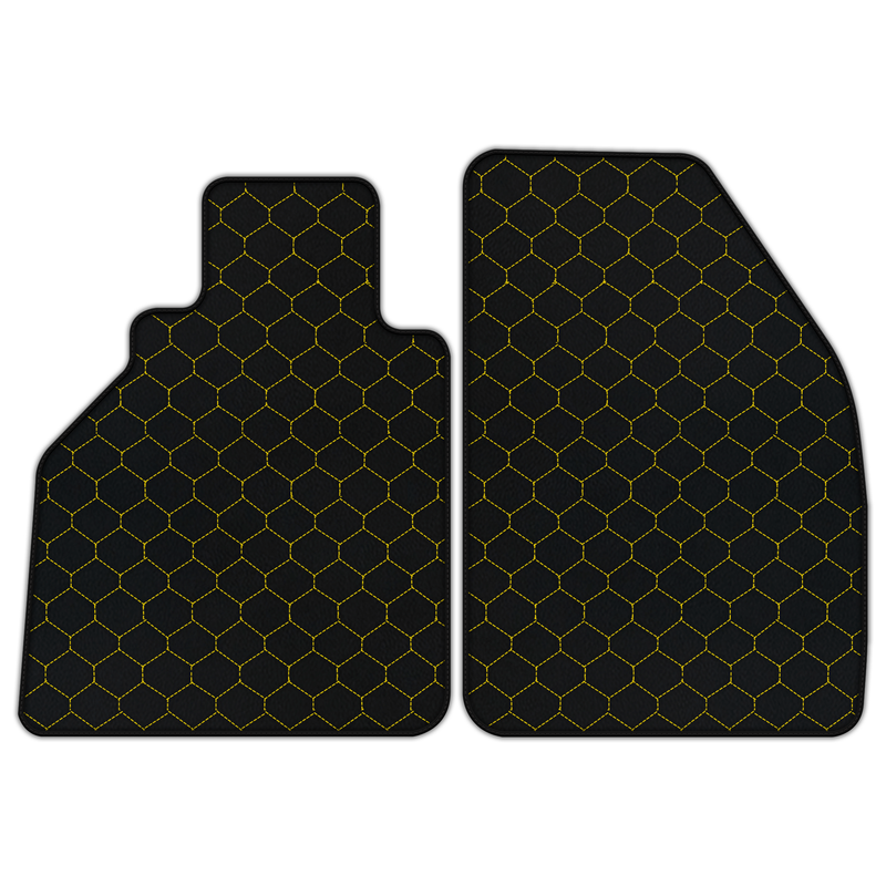 Customizable Leather Floor Mats with Hex Pattern for Porsche 986 Boxster (1996-2004)