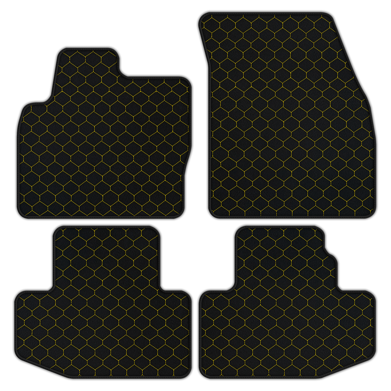 Customizable Leather Floor Mats with Hex Pattern for Range Rover Evoque (2016-2024) Convertible