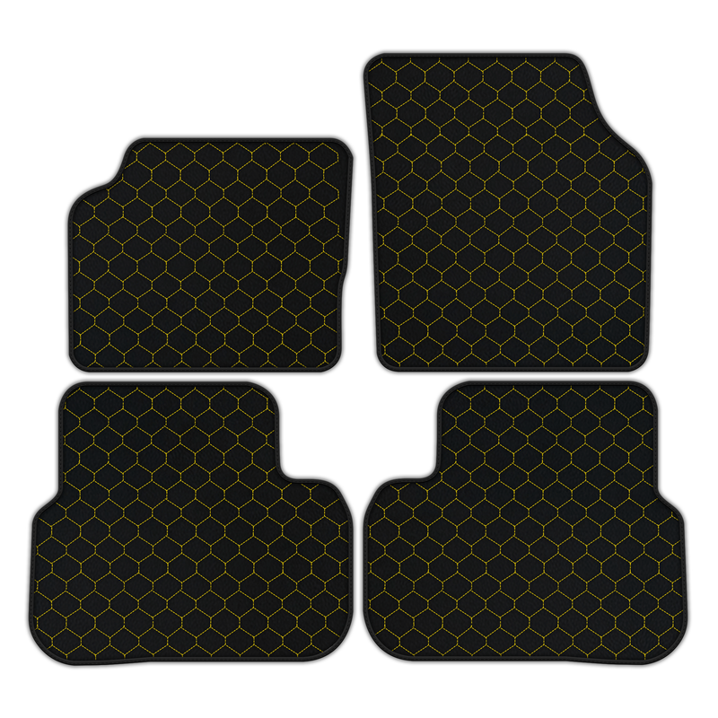 Customizable Leather Floor Mats with Hex Pattern for Land Rover Discovery Sport (2015-2019)