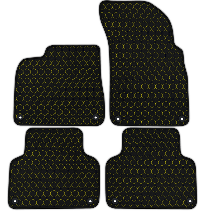 Tapis de voiture en cuir personnalisables avec motif hexagonal pour Audi RS Q8 (2019-2024)