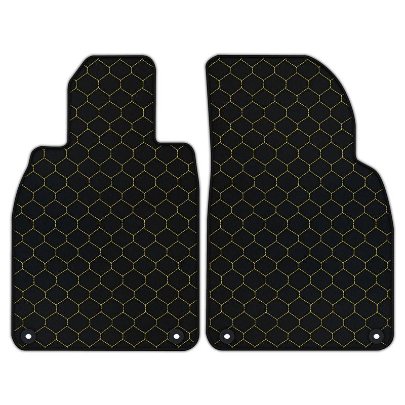 Tapis de voiture en cuir personnalisables avec motif hexagonal pour Porsche Cayman 987 (2009-2012)