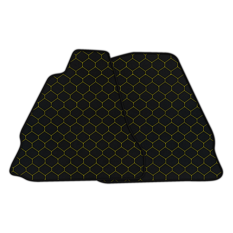 Tapis de voiture en cuir personnalisables avec motif hexagonal pour Aston Martin V12 Vanquish (2012-2018) Coupé 2 portes