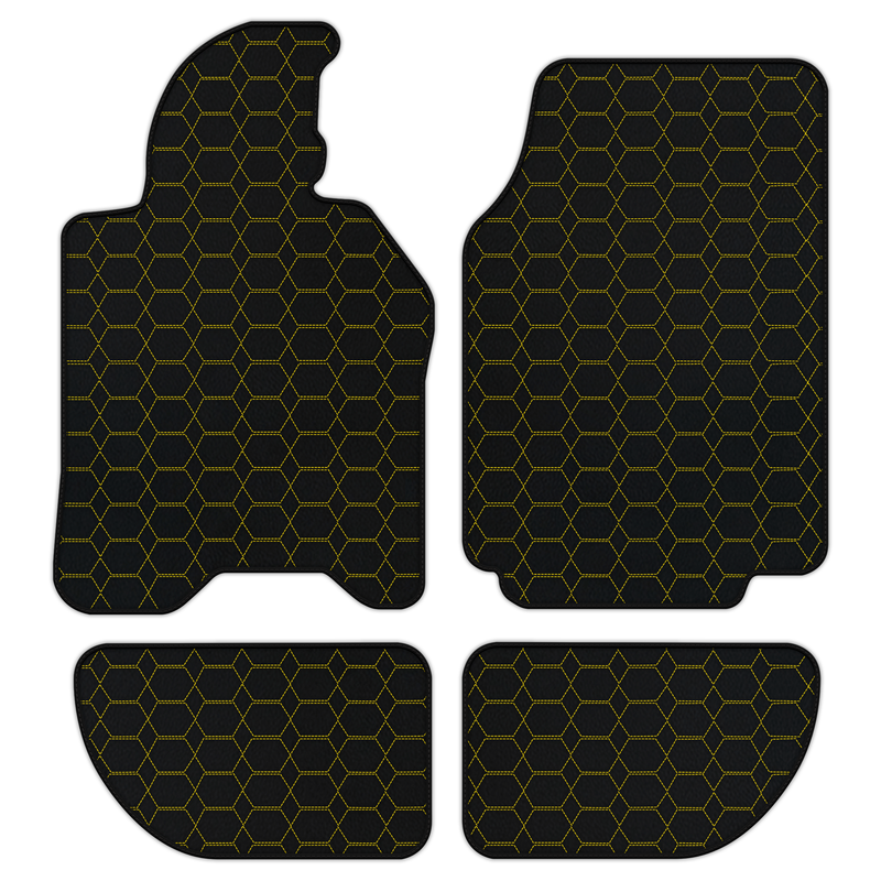 Customizable Leather Floor Mats with Hexagon Hex Pattern for Porsche 944 (1981-1991)
