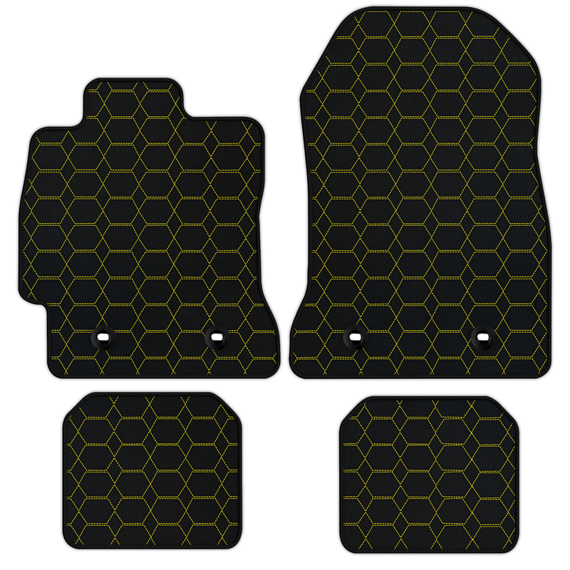 Customizable Leather Floor Mats with Hexagon Hex Pattern for Toyota GT86 (2012-2021)