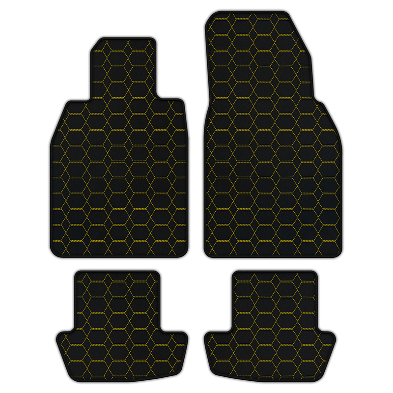 Customizable Leather Floor Mats with Hexagon Hex Pattern for Porsche 911 - 992 (2019-2026)