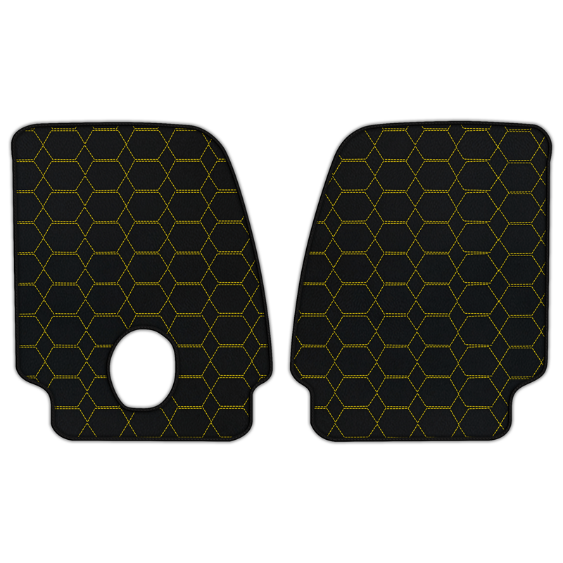 Customizable Leather Floor Mats with Hexagon Hex Pattern for Ferrari Monza SP2 (2018-2023)
