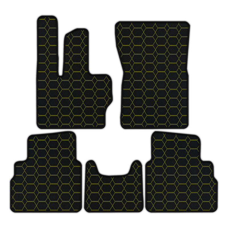 Alfombrillas de coche de cuero personalizables con patrón hexagonal para Mercedes Benz G-Class W463 (2018-2023)