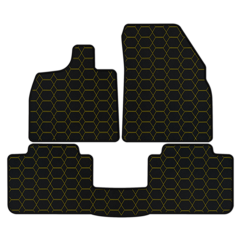 Customizable Leather Floor Mats with Hexagon Hex Pattern for Lotus Emeya (2024-2025)