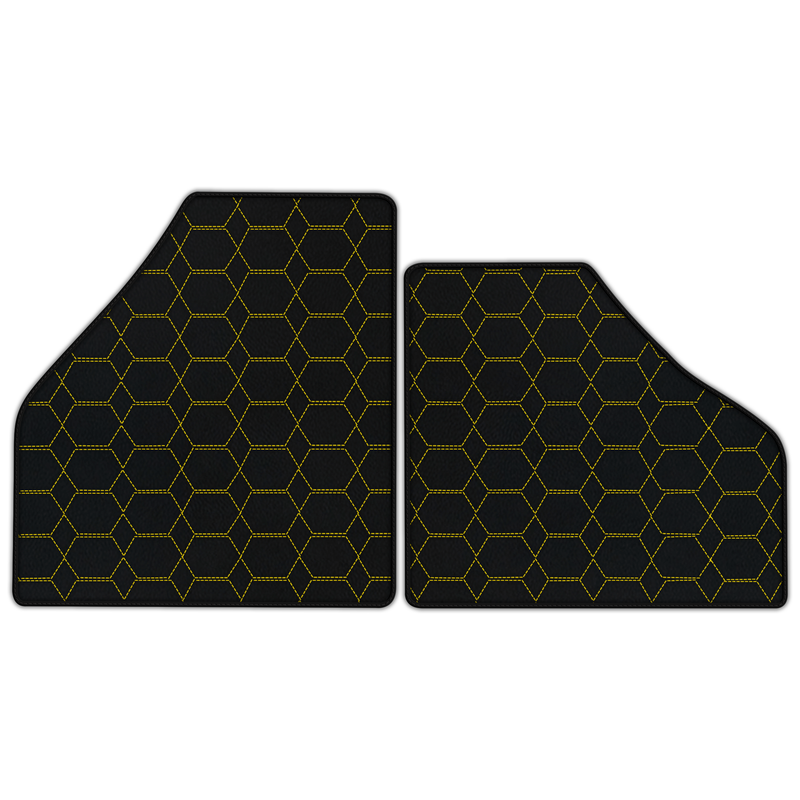 Customizable Leather Floor Mats with Hexagon Hex Pattern for Ferrari F50 (1995-1997)