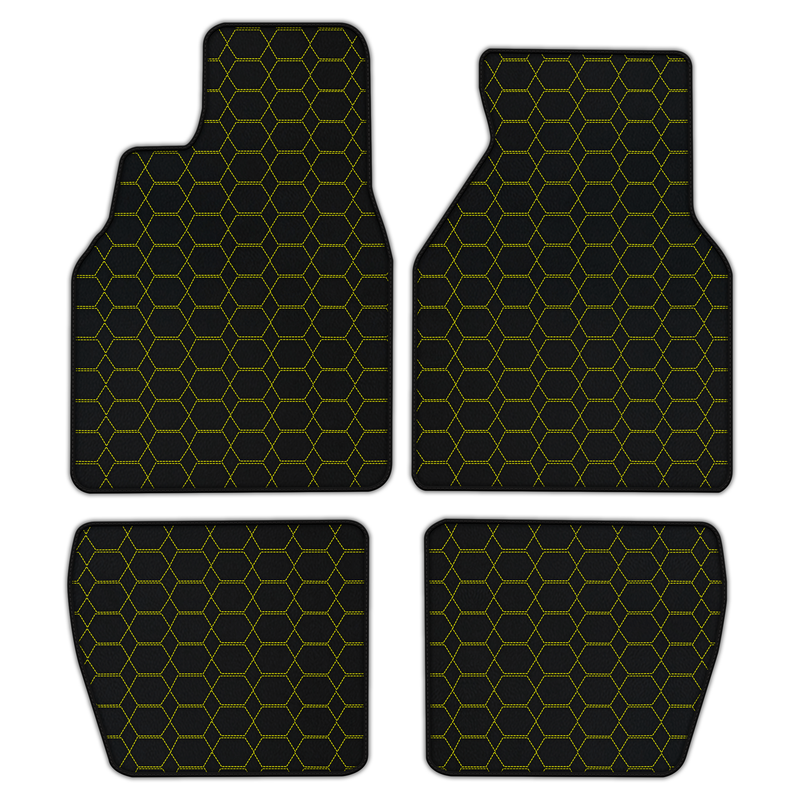 Customizable Leather Floor Mats with Hexagon Hex Pattern for Pontiac FireBird (1993-2002)