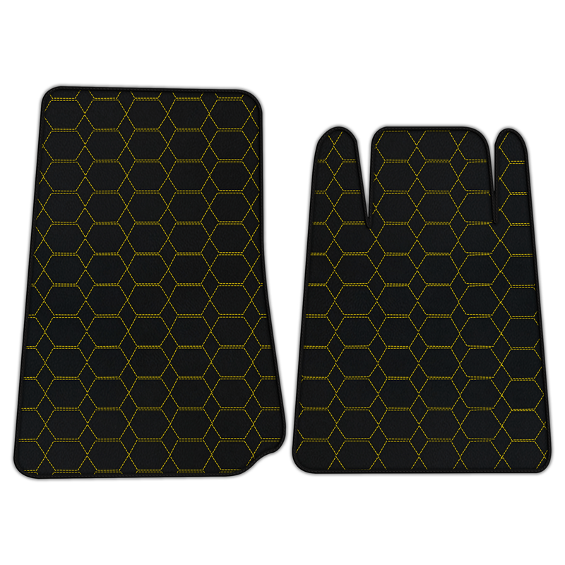 Customizable Leather Floor Mats with Hexagon Hex Pattern for Lamborghini Espada (1968-1978)