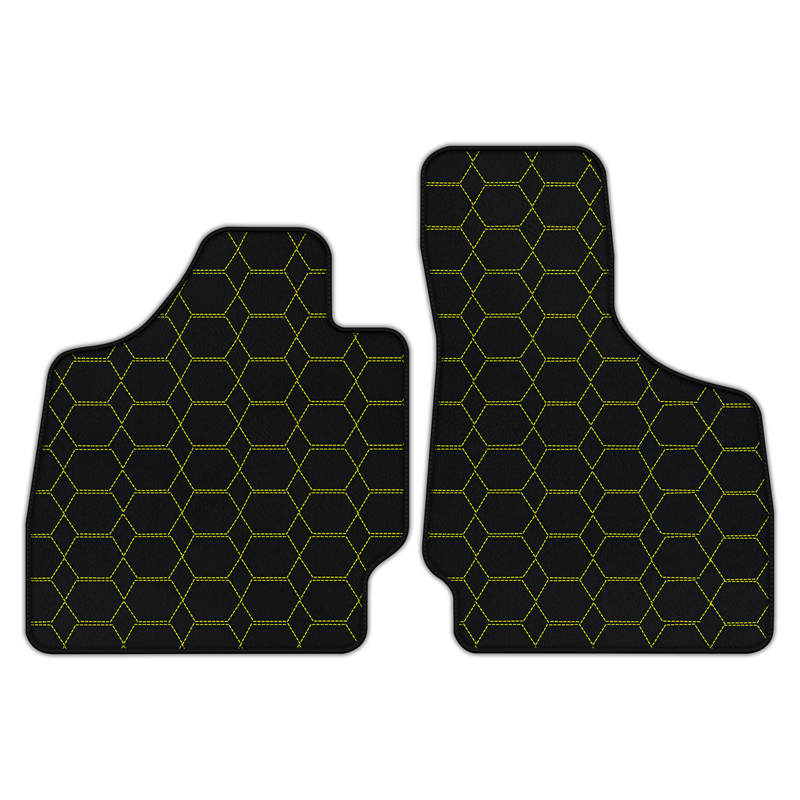 Customizable Leather Floor Mats with Hexagon Hex Pattern for Audi TT MK2 Coupe (2006-2014)