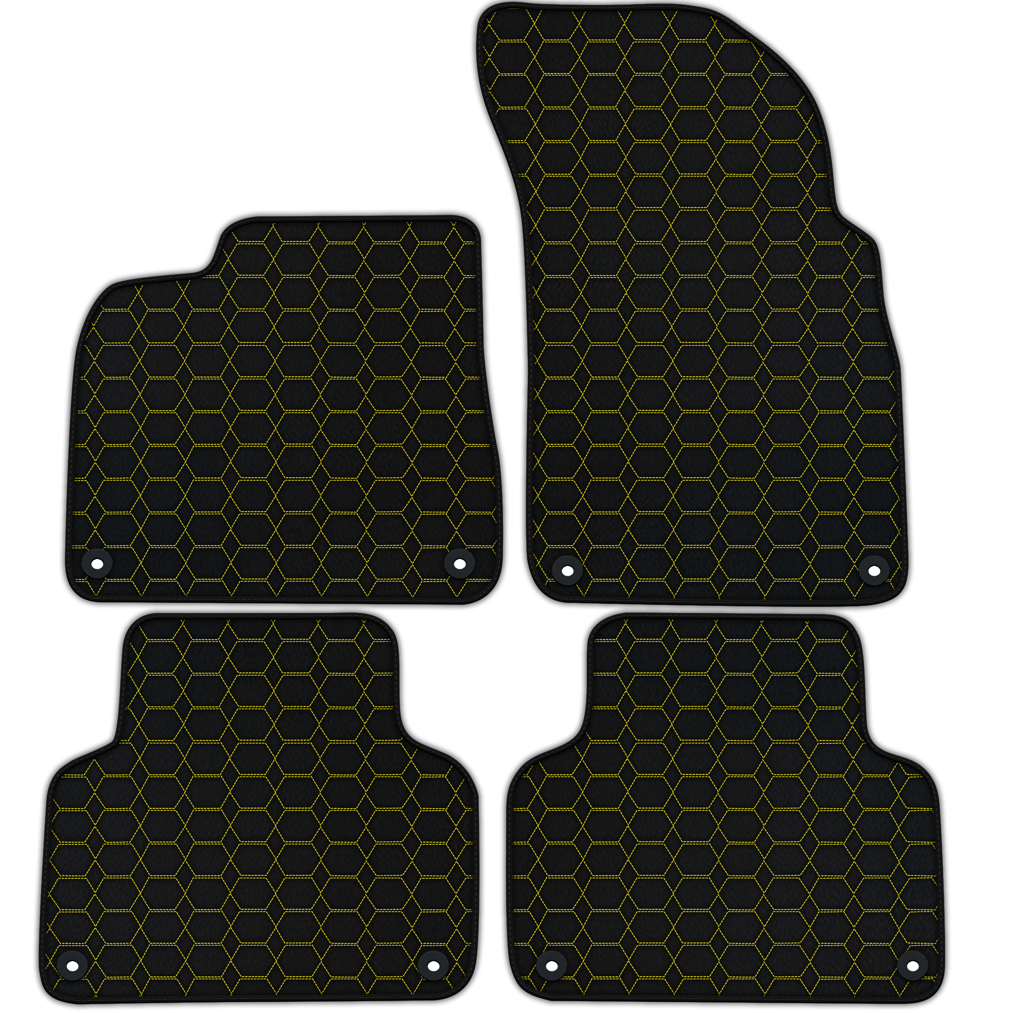 Customizable Leather Floor Mats with Hexagon Hex Pattern for Lamborghini Urus (2018-2026)