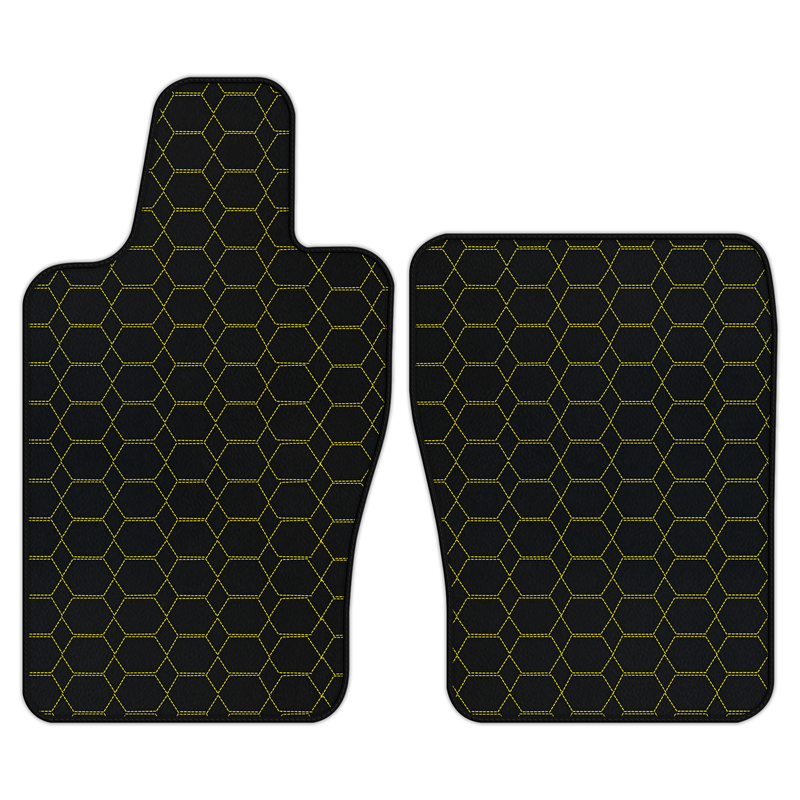 Customizable Leather Floor Mats with Hexagon Hex Pattern for Aston Martin DB12 (2023-2026) Coupe