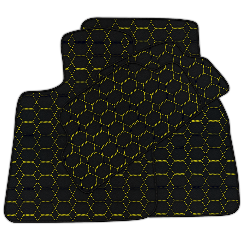 Customizable Leather Floor Mats with Hexagon Hex Pattern for Mini Clubman F54 (2015-2019)