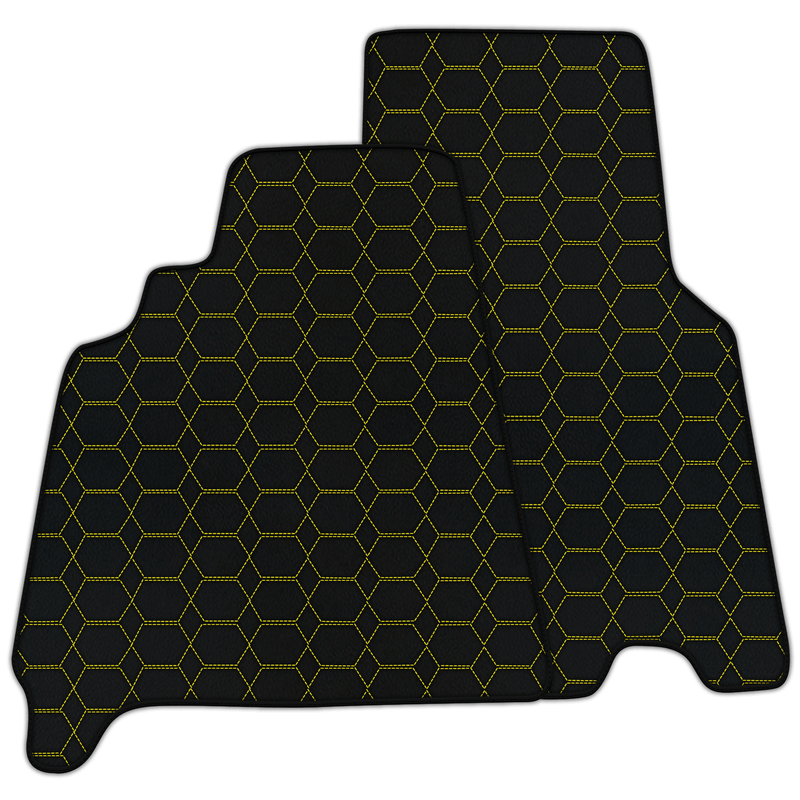 Customizable Leather Floor Mats with Hexagon Hex Pattern for Ferrari 550 Maranello (1996-2002)