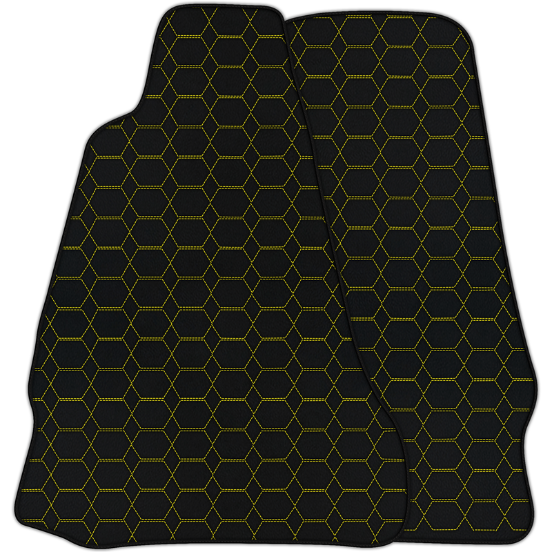 Alfombrillas de piel personalizables con diseño hexagonal para Aston Martin V8 Vantage (2005-2023)