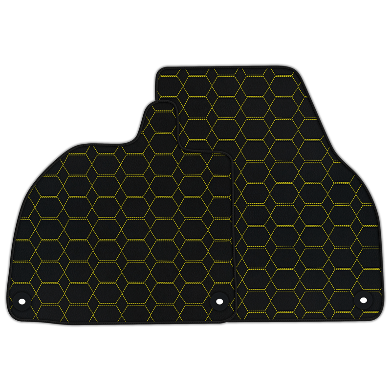Customizable Leather Floor Mats with Hexagon Hex Pattern for Lamborghini Temerario (2025-2026)