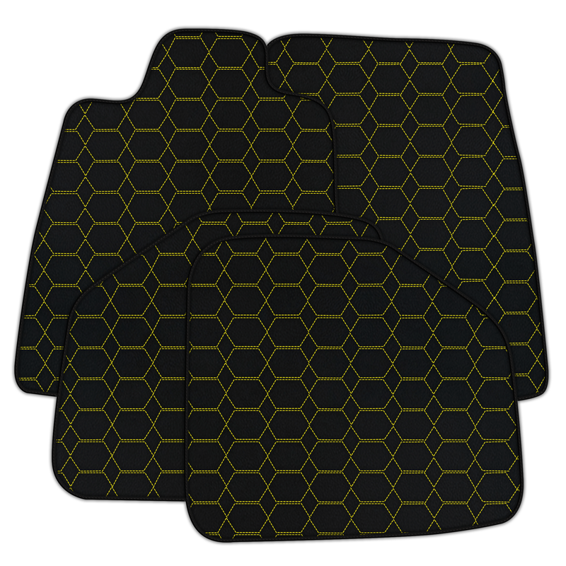 Tapis de voiture en cuir personnalisables avec motif hexagonal pour Aston Martin DBX (2020-2023)