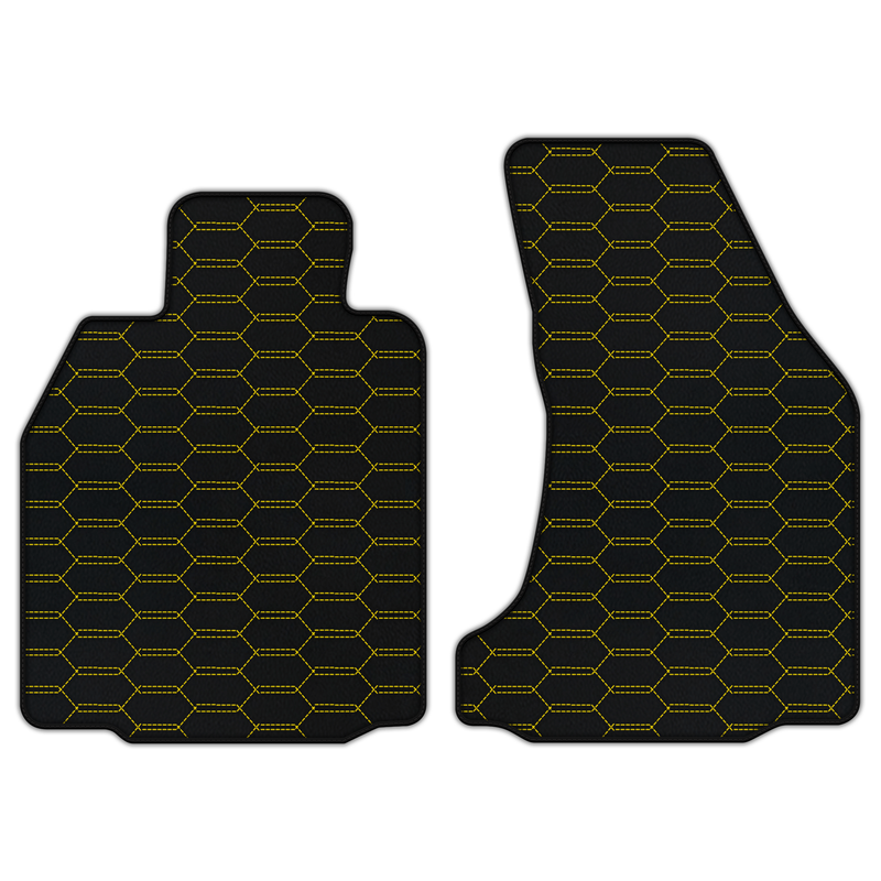 Customizable Leather Floor Mats with Interlaced Hex Pattern for Porsche 987 Boxster (2005-2012)