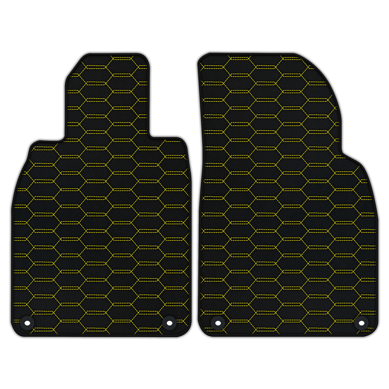 Alfombrillas de cuero personalizables con patrón hexagonal entrelazado para Porsche 987 Boxster (2005-2012)