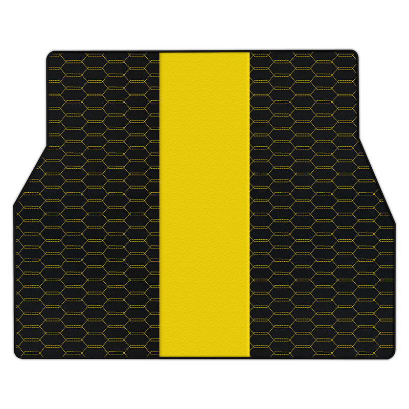 Customizable Leather Trunk Floor Mats with Interlaced Hex Pattern for Ferrari Purosangue (2023-2024)