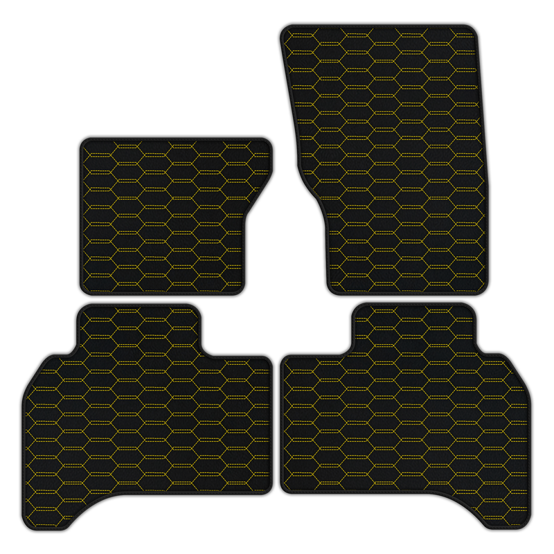 Customizable Leather Floor Mats with Interlaced Hex Pattern for Range Rover (2012-2022) 4-5 Seater
