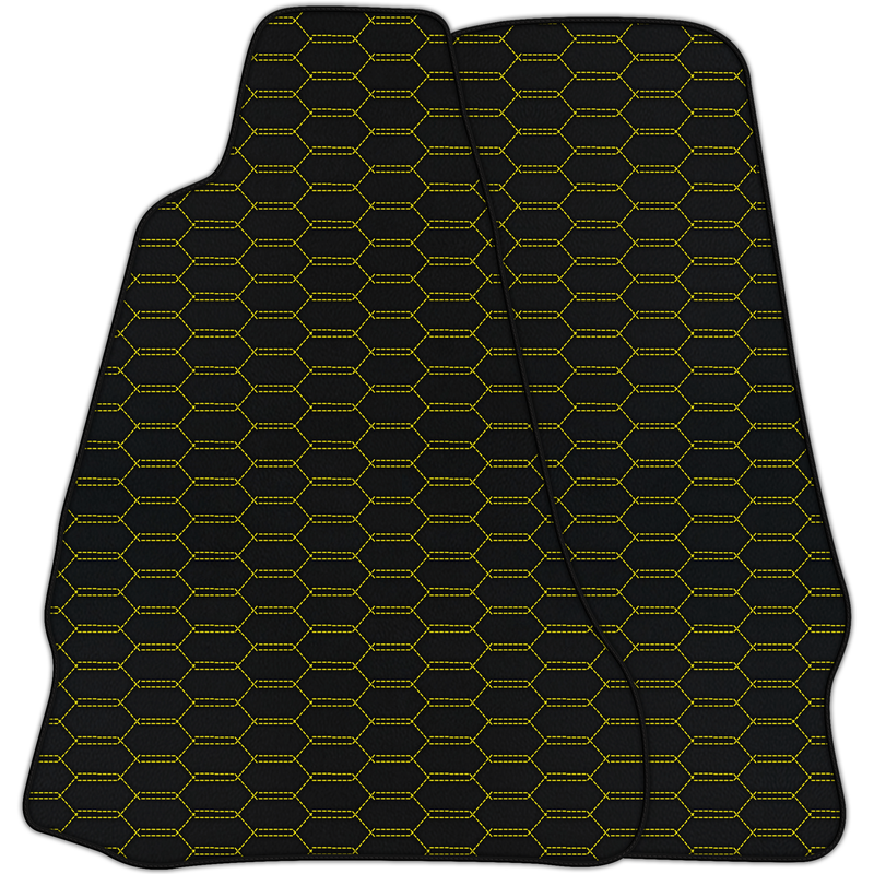 Alfombrillas de piel personalizables con diseño hexagonal entrelazado para Aston Martin V8 Vantage (2005-2023)