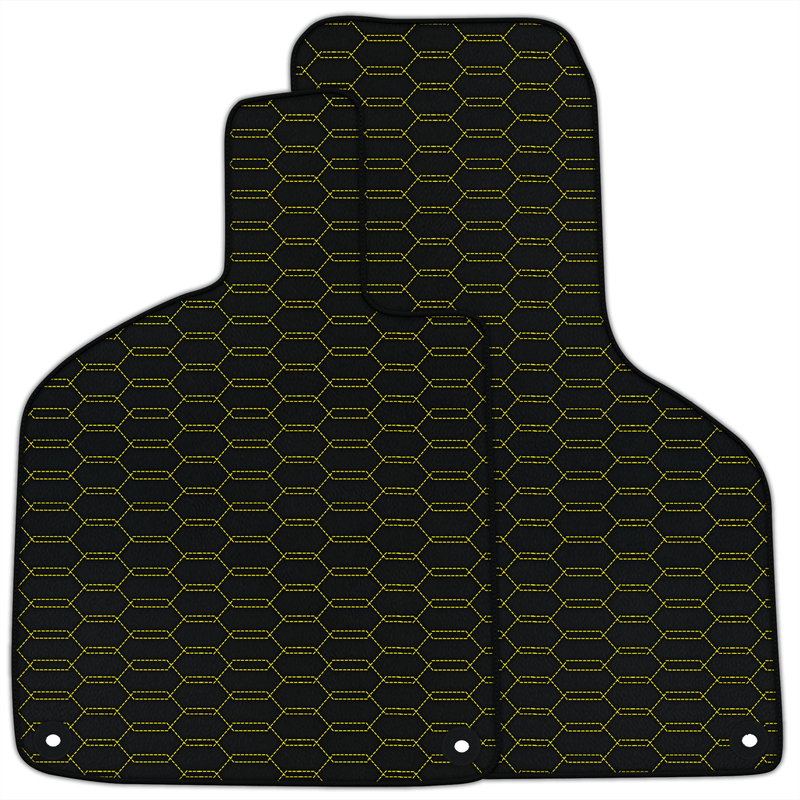 Customizable Leather Floor Mats with Interalced Hex Pattern for Lamborghini Huracan Sterrato (2023-2024)